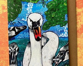 Swan Painting Card