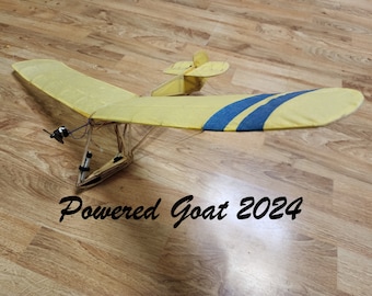 航空機 RC 飛行機モデル パワード ヤギ 2024 デジタル プラン / レーザー カット、Dxf ファイルとプラン
