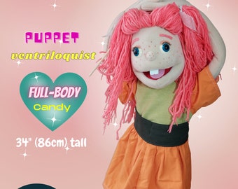Sei Meister Bauchredner auf der Bühne! Puppe Professionell für Mädchen & Erwachsene Geschenk Geburtstag CANDY 34 ”(86 cm) Ganzkörper - Mit Der Puppe SCHUHE GESCHENK