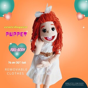 Puppet Professional Dual Entry Stage&Ventriloquist-Back and Bottom Access Handmade For Adults Theatre,Storytelling- Honey 76cm(30”)Full Body image 8