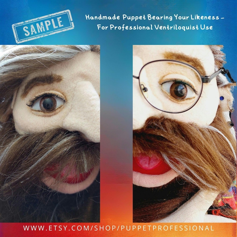 Spectacles Puppet Custom Ventriloquist Puppet: Personalized Gift, Handcrafted Full Body ...