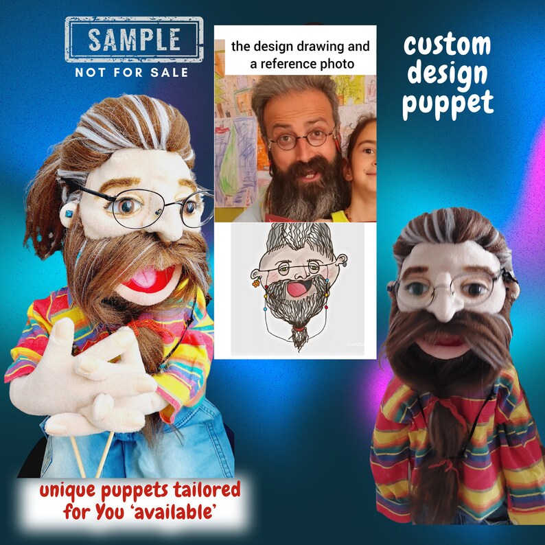 Custom Ventriloquist Puppet: Personalized Gift, Handcrafted Full Body ...