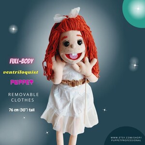 Puppet Professional Dual Entry Stage&Ventriloquist-Back and Bottom Access Handmade For Adults Theatre,Storytelling- Honey 76cm(30”)Full Body image 12