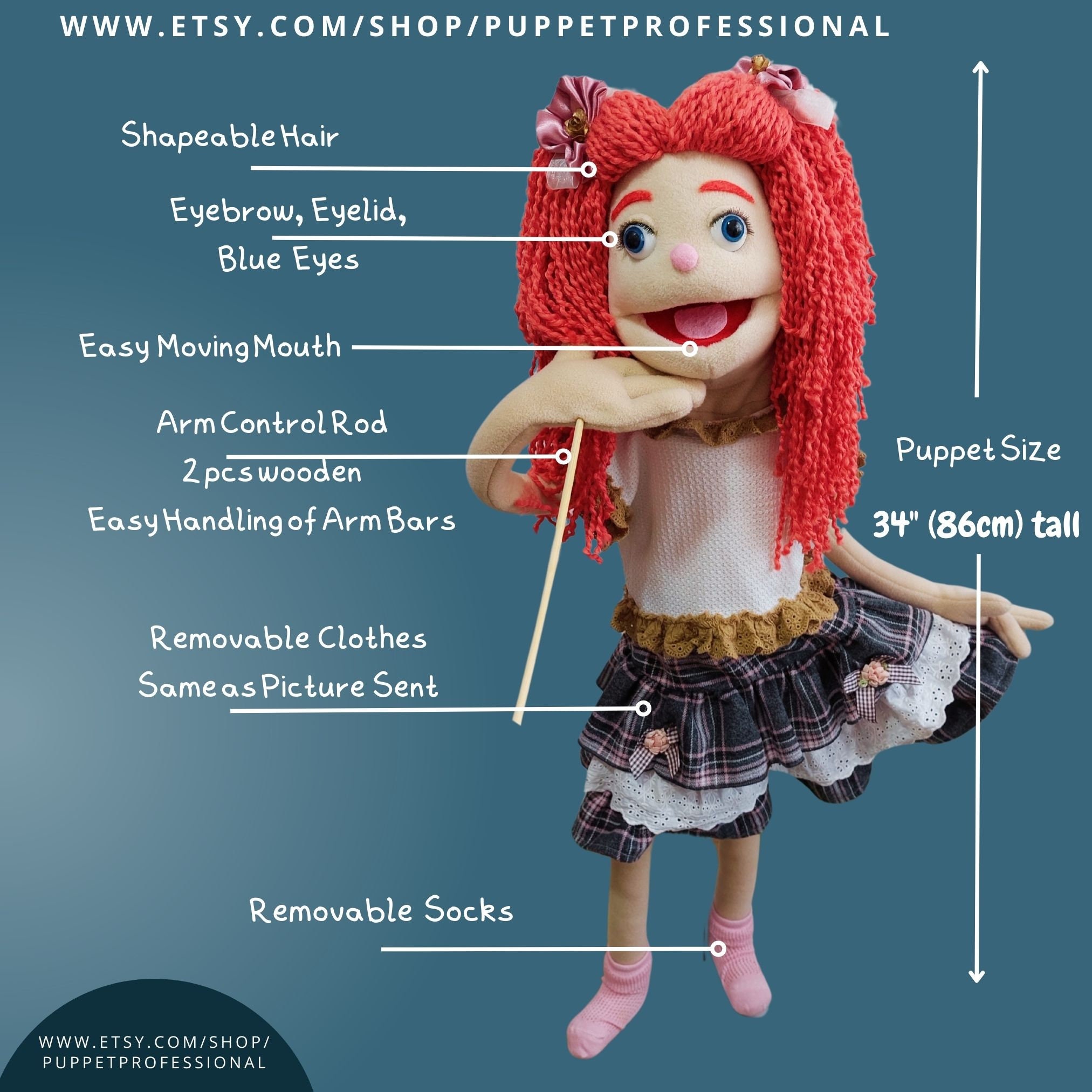 Puppet Professional Ventriloquist Dummy Puppet Adult Theatre Stage