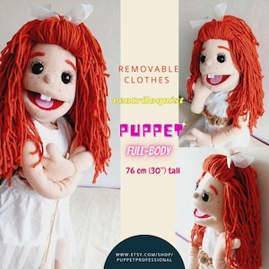 Puppet Professional Dual Entry Stage&Ventriloquist-Back and Bottom Access Handmade For Adults Theatre,Storytelling- Honey 76cm(30”)Full Body image 2