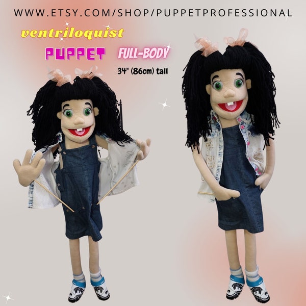 Puppet Professional Ventriloquist Puppet Adult -  For Kids Theatre Stage & Be Master Ventriloquist Suzi   34” (86cm) Full Body