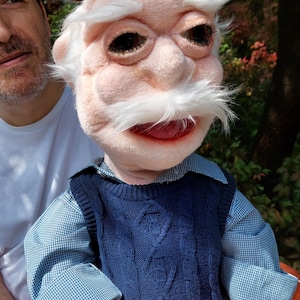Professional Personalized Custom Puppet: Full Body Ventriloquist Doll and Half Body Muppet Style For TV, Theatre-Stage Adults 34” (86cm)