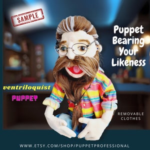Professionelle Puppe Kundenspezifische personalisierte Puppen: Ältere Bauchrednerpuppe Für Erwachsene, Theater, Bühne, Geburtstagsgeschenk 34 ”(86 cm) Ganzkörper