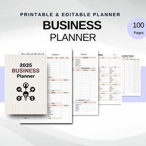 Business Planner Template | Editable Canva Business Organizer