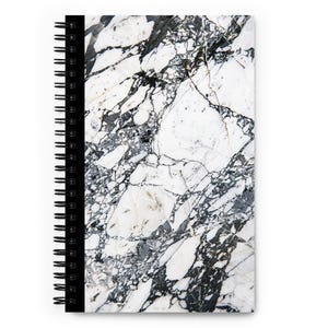 Elegant Marble Print Spiral Notebook | Stylish Marble Design Journal for Notes, Writing, Sketching | Durable Hardcover