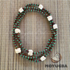 ORUNMILA/IFA with Tiger Eye Beads Necklace/Collar/Eleke ~ Santeria/Yoruba