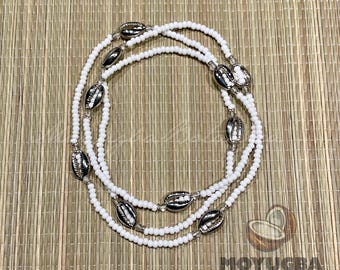OBATALA with Silver Cowrie Shells - Necklace/Collar/Eleke - Santeria/Yoruba