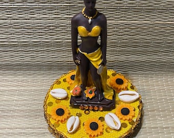 Small Oshun Statue with Base 6" | Santeria/Yoruba