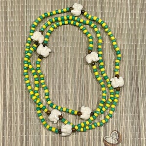 ORULA with Tiger Eye Beads Necklace/Collar/Eleke ~ Santeria/Yoruba