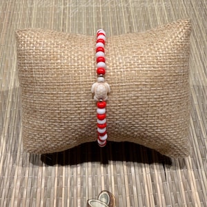 Handcrafted Orisha Shango Turtle Stretch Bracelet - Santeria/Yoruba