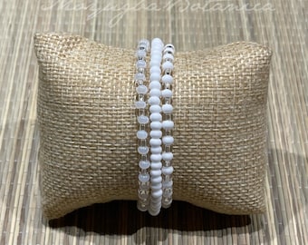 Handcrafted Obatala Stretch Bracelet | Santeria/Yoruba - 3 Styles