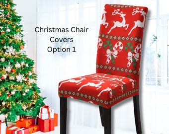 Christmas Chair Covers Festive table decorations christmas decorations xmas table decor elastic and soft fabric chair covers