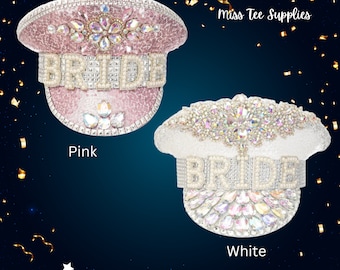 Womens Adjustable Fabric Bling BRIDE to Be Sun Visor  display picture 2