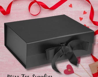 Luxury gift box with bow wedding gift bridal party gift for wife partner sister empty gift box present maid of honor bridesmaid magnetic
