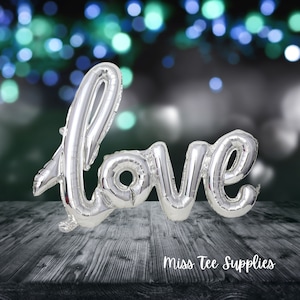 Love Balloon Script Foil Bridal Shower Decoration Valentines gift romantic gift balloon