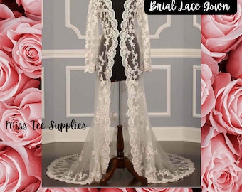 Bridal Wedding Lace Robe Wedding Accessories bridal robe lace bridal cape bride lace robe wedding gown cape