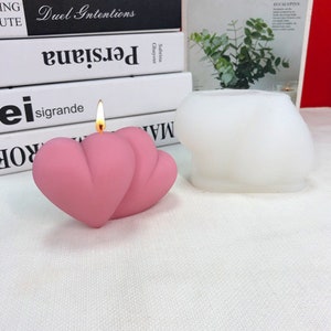17cm 3D silicone mold, XL Heart Candle Mold, Anatomical Heart, soap silicone