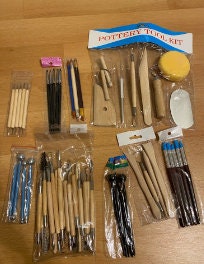 Juego 61 Piezas Herramientas Cerámica - Puntas Acero Inoxidable Para Modelado Arcilla