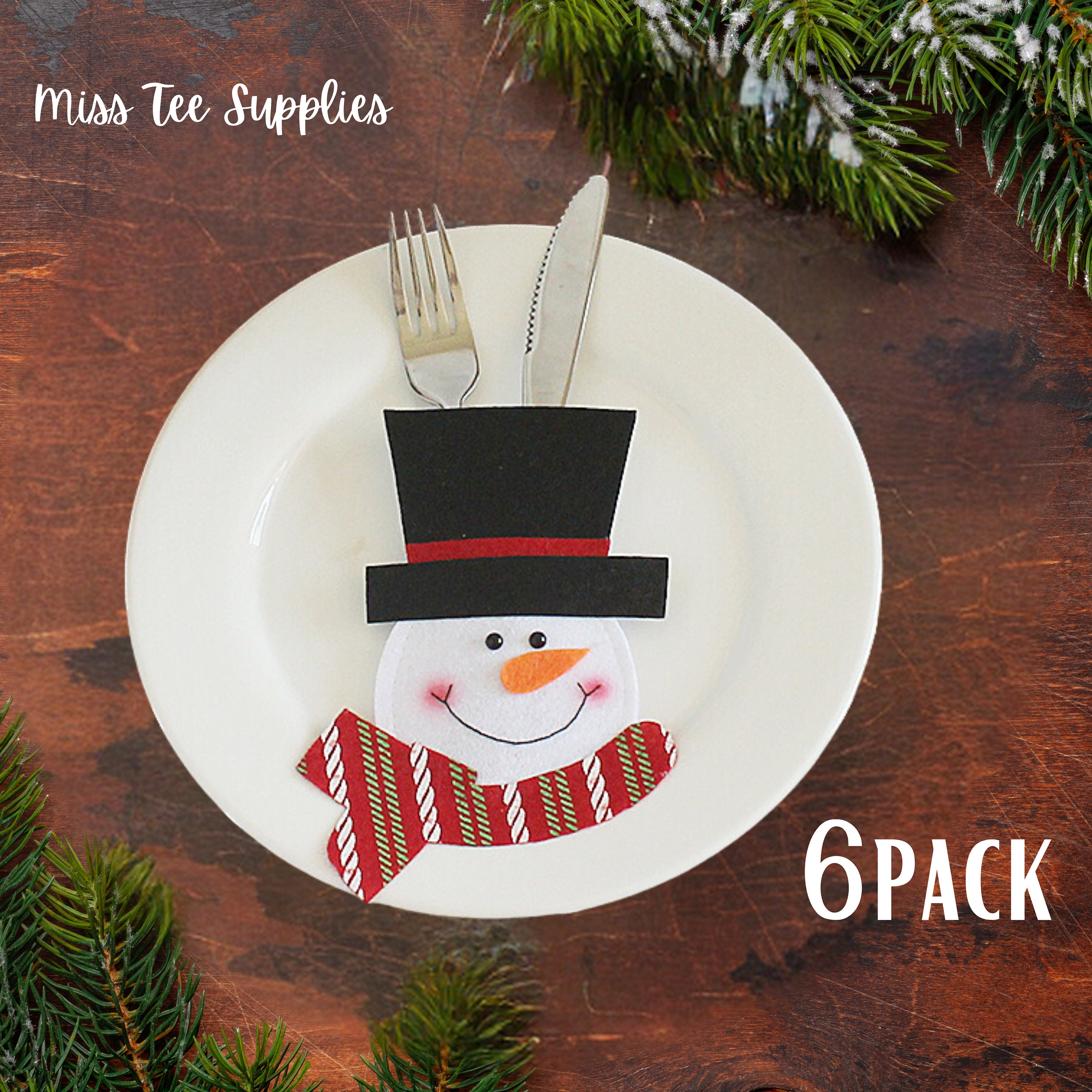 Christmas Cutlery Holders Table Settings Christmas Dinner Table Cutlery — free download