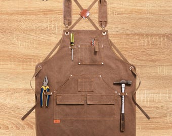 Durable Water resistant  workers  apron Canvas apron gardening woodwork leather work apron