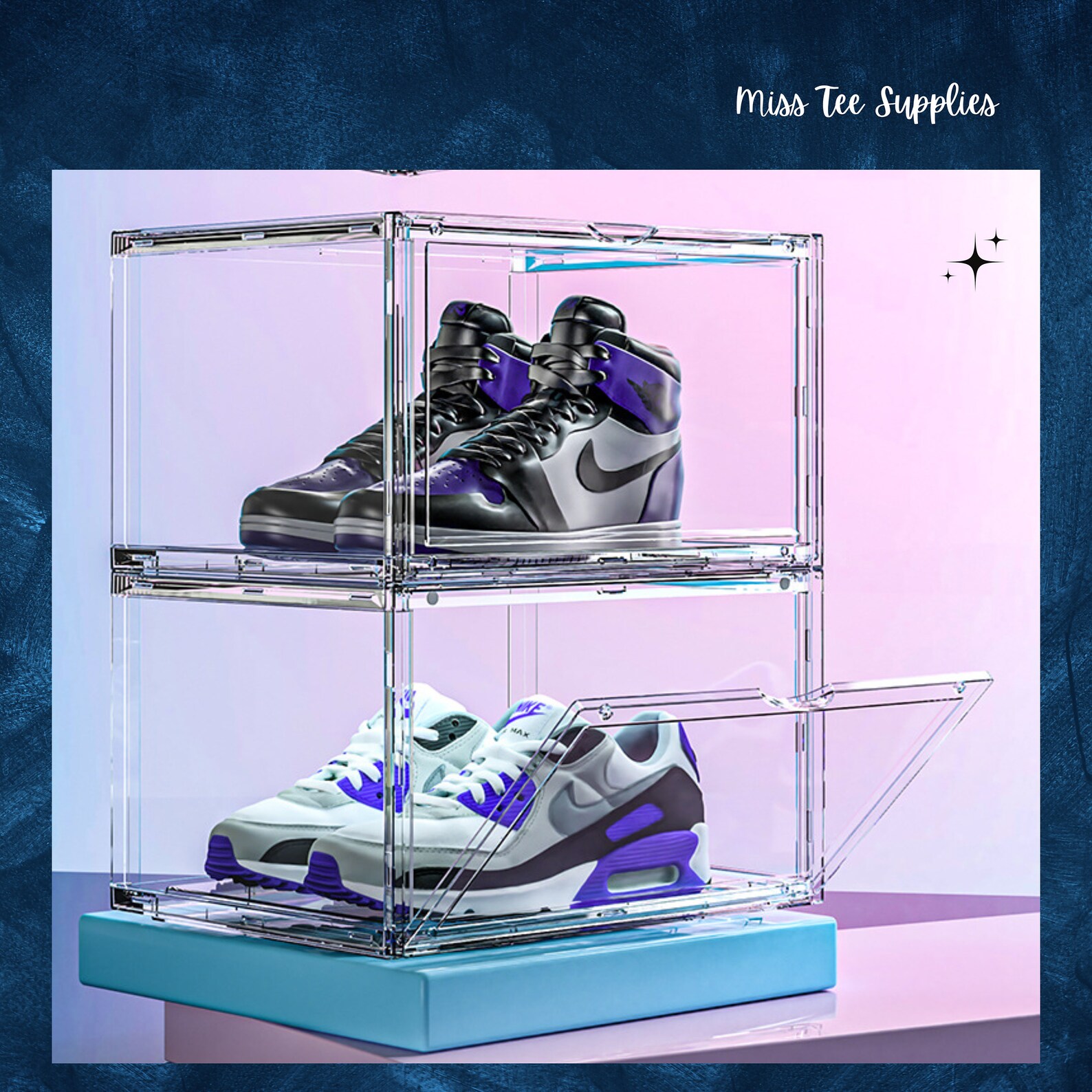 Perspex Shoe Display Box Premium Shoe Display Box Stackable