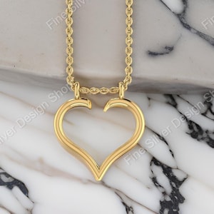 Collar con soporte para anillos con forma de corazón chapado en oro, soporte para anillos de compromiso, regalo para el día de la madre para ella, collar con soporte para anillos con símbolo de corazón de médico