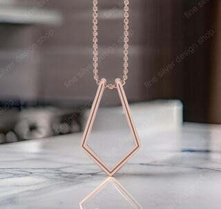 Collana Porta Anello In Argento S925 Con Iniziale C – Placcato 14K Oro – Gioiello Regalo Per Donna