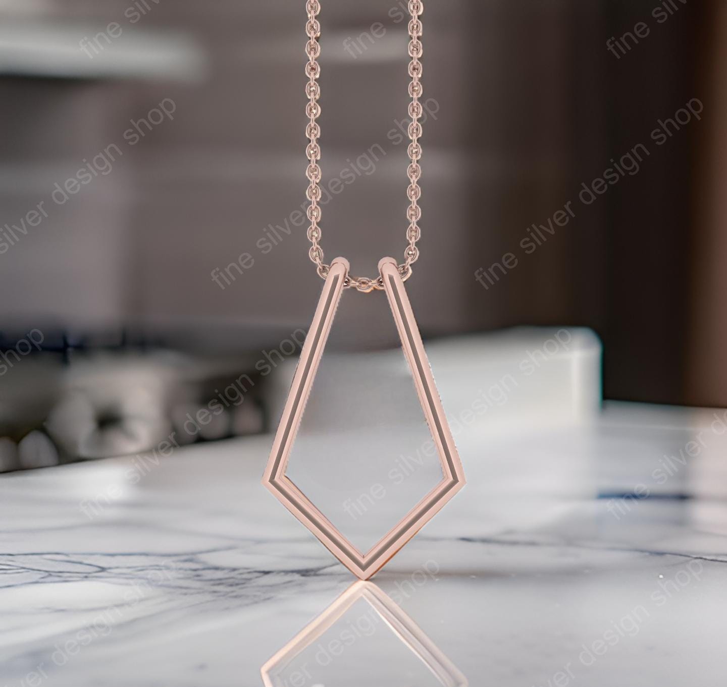 Collana Porta Anello In Argento S925 Con Iniziale C – Placcato 14K Oro – Gioiello Regalo Per Donna