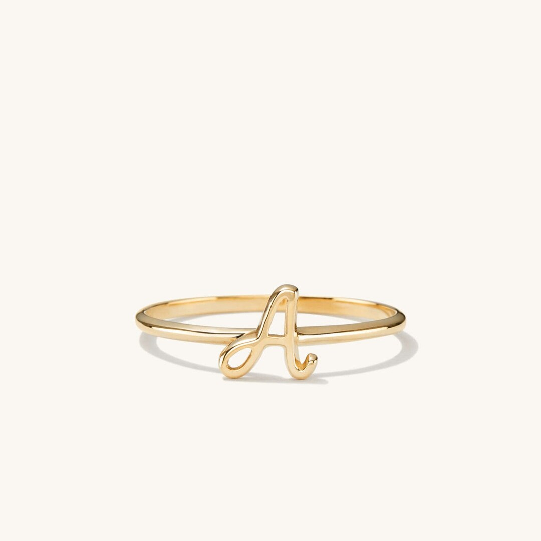 Initial Ring, Letter Ring,personalised Ring,custom Letter,name Ring ...