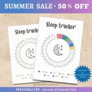Sleep Tracker Printable Journal Page Monthly Tracker Sleep Log Bujo ...