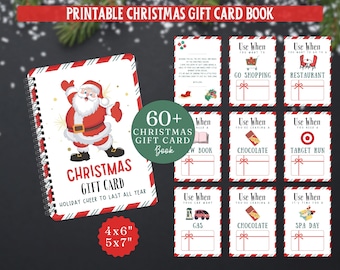 Printable Christmas gift card book Personalized gift card holder Christmas gift for kids Giftcard books Holiday gift cards photo album