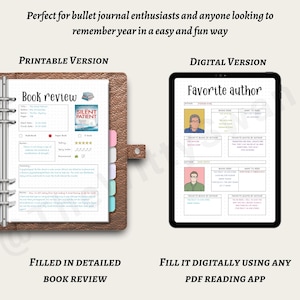 Reading Journal Bundle Printable Reading Planner Book Journal Template ...