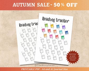 Monthly reading tracker printable Journal pages Book habit tracker Bujo printable Reading journal A5 insert Book tracker Reading log