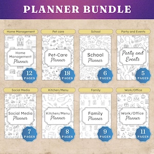 Planner journal digital download 2026 Mega bundle Bujo printable Premade pages Yearly Monthly trackers image 18