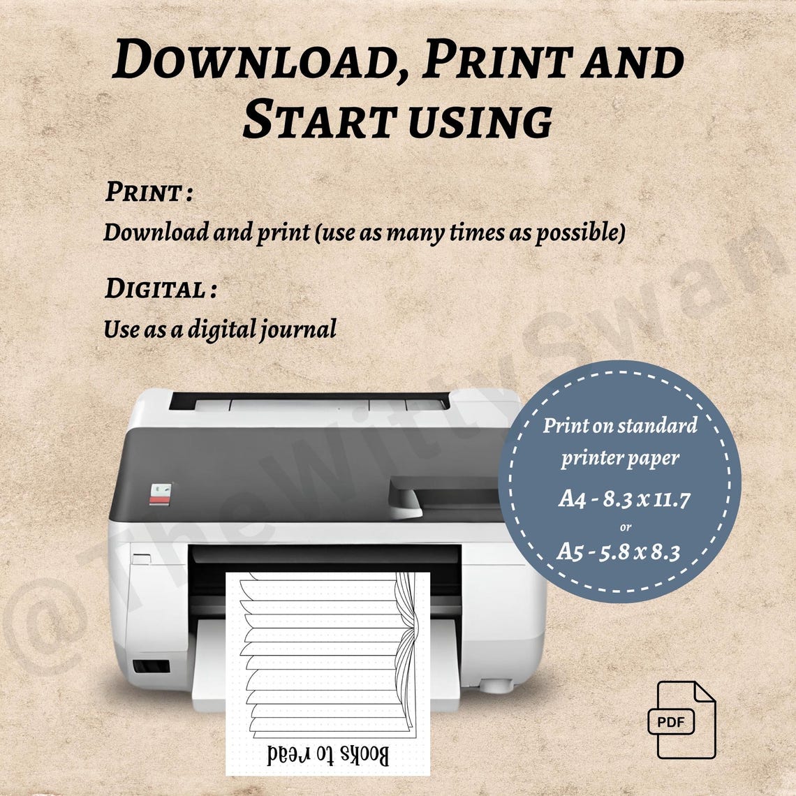 To Be Read List Printable Journal Pages Books Read Tracker Bujo ...