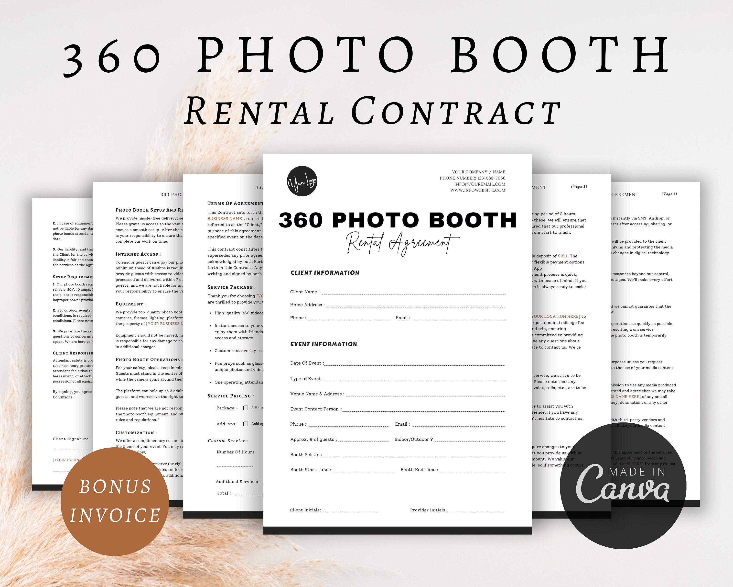 360 Photo Booth Template Photo Booth Contract Template Video Booth 360 Photo Booth Template Photo Booth Contract Template Video Booth