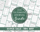 Ultimate journal bundle 2026 Premade journal pages printable Yearly trackers Bujo printable Digital journal Monthly trackers Bullet journal