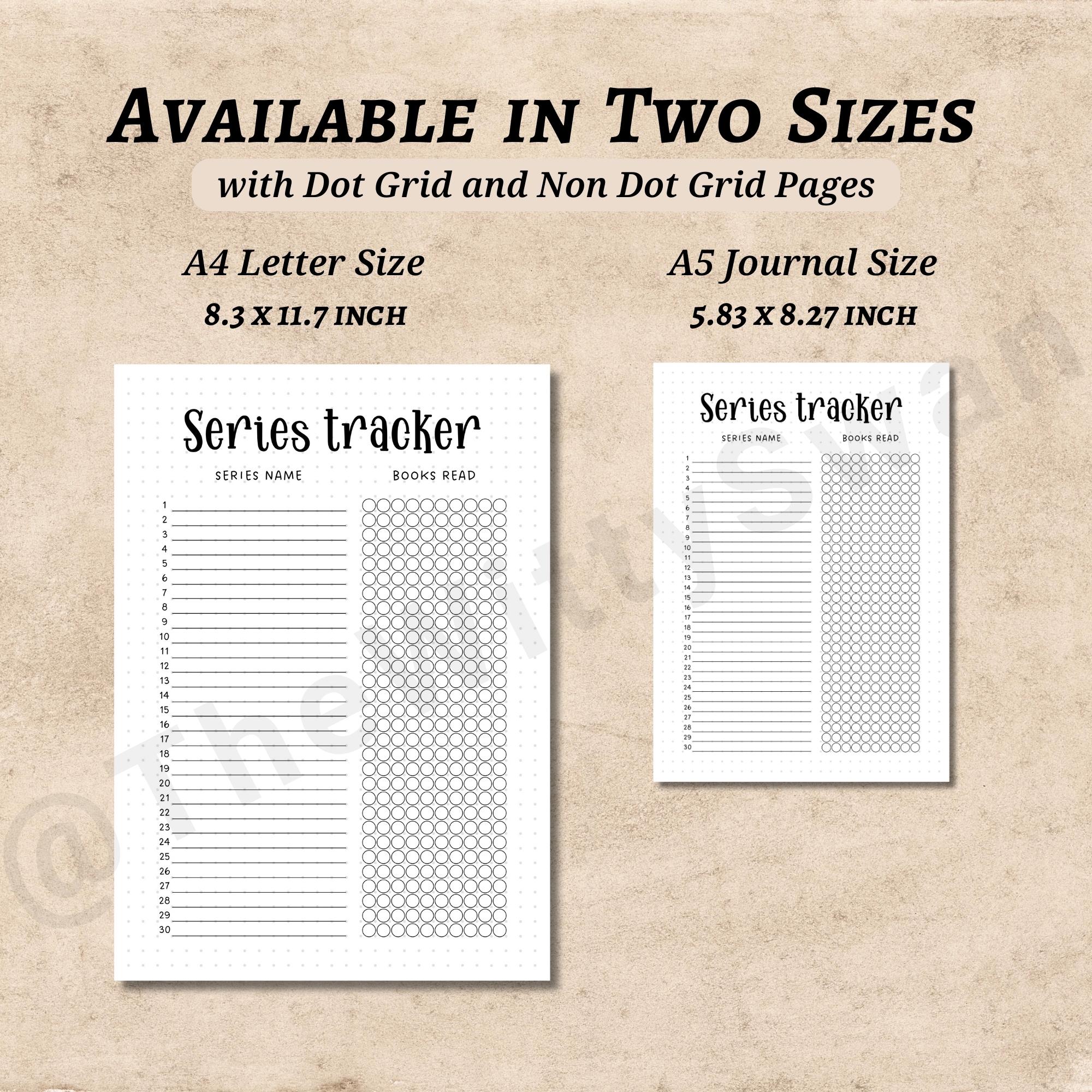 Book Series Tracker Printable Journal Pages Reading Log Bujo Printable ...
