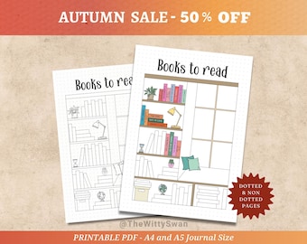Books to read tracker printable Journal pages Book reading tracker TBR list Reading log Bujo printable A5 inserts Reading journal