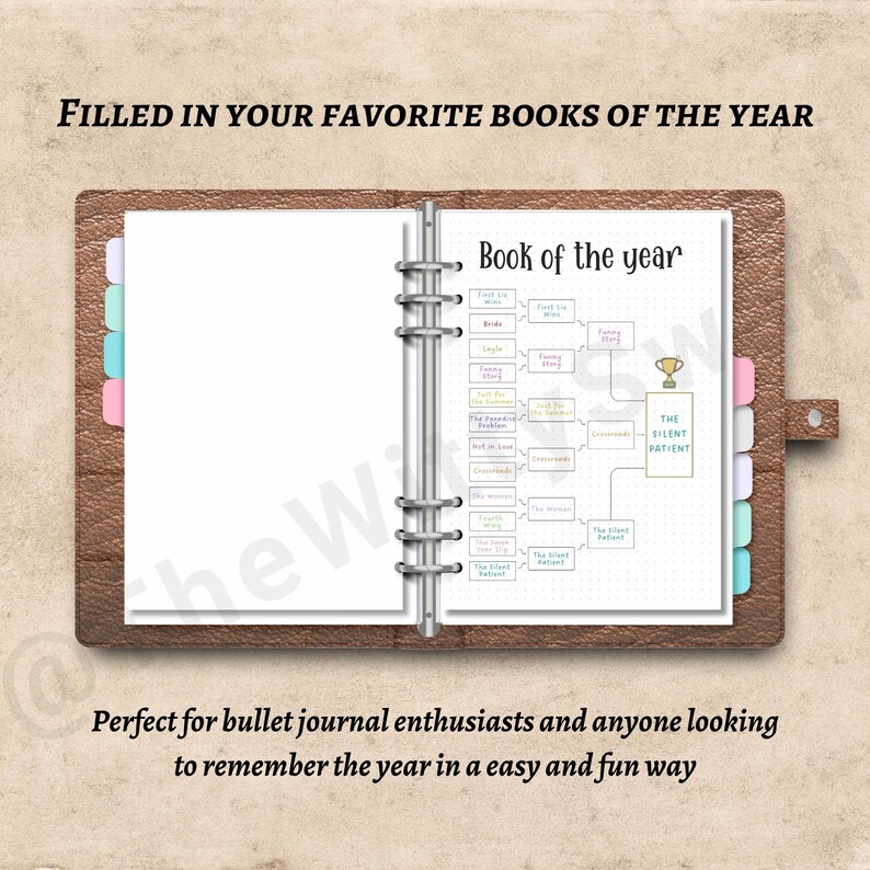 Book of the Year Printable Journal Page Reading Tracker Bujo Printable ...