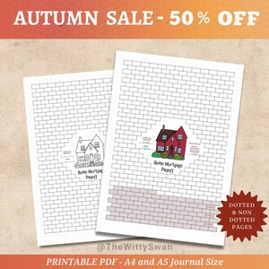 Home mortgage tracker Journal pages printable Loan payment tracker Bujo printable Budget tracker A5 printable insert Mortgage payoff tracker