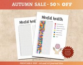 Mental health tracker printable Journal pages Yearly tracker Bujo printable Anxiety Tracker Dotted journal pages Depression Tracker