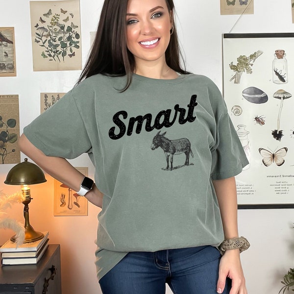 Chemise unisexe Smart Ass Donkey, pantalon Smarty, tee-shirt humoristique, chemise drôle pour lui, chemise pour papa, chemise drôle pour femme, tee-shirt sarcastique