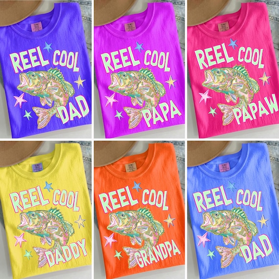 Reel Cool Dad Shirt Png Bundle, Camo Glitter Bass Fishing Dad Png, Daddy Camouflage Png, Father's Day Png, Gift For Grandpa, Outdoor Dad Png