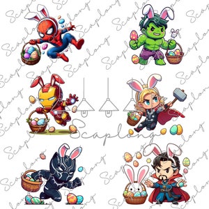 Bundle Super Frohe Ostern Png, Held Ostertag Png, Süßer Osterhase Png, Osterei Eimer Png, Cartoon Ostern Png, Ostern Png